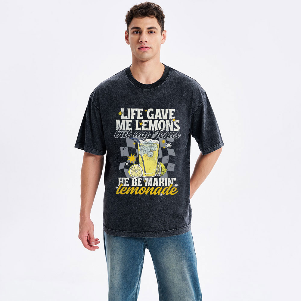 Life Gave Me Lemons Christian Washed T-Shirt