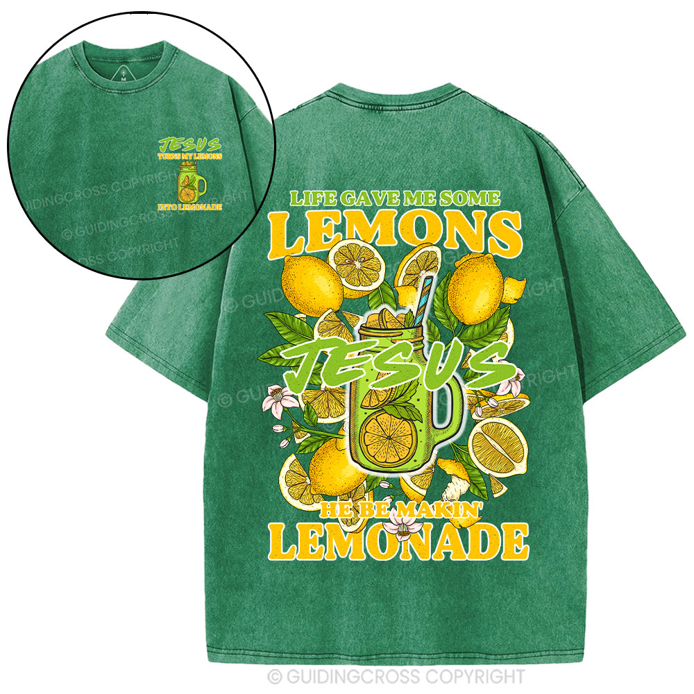 Life Gave Me Some Lemons Christian Washed T-Shirt