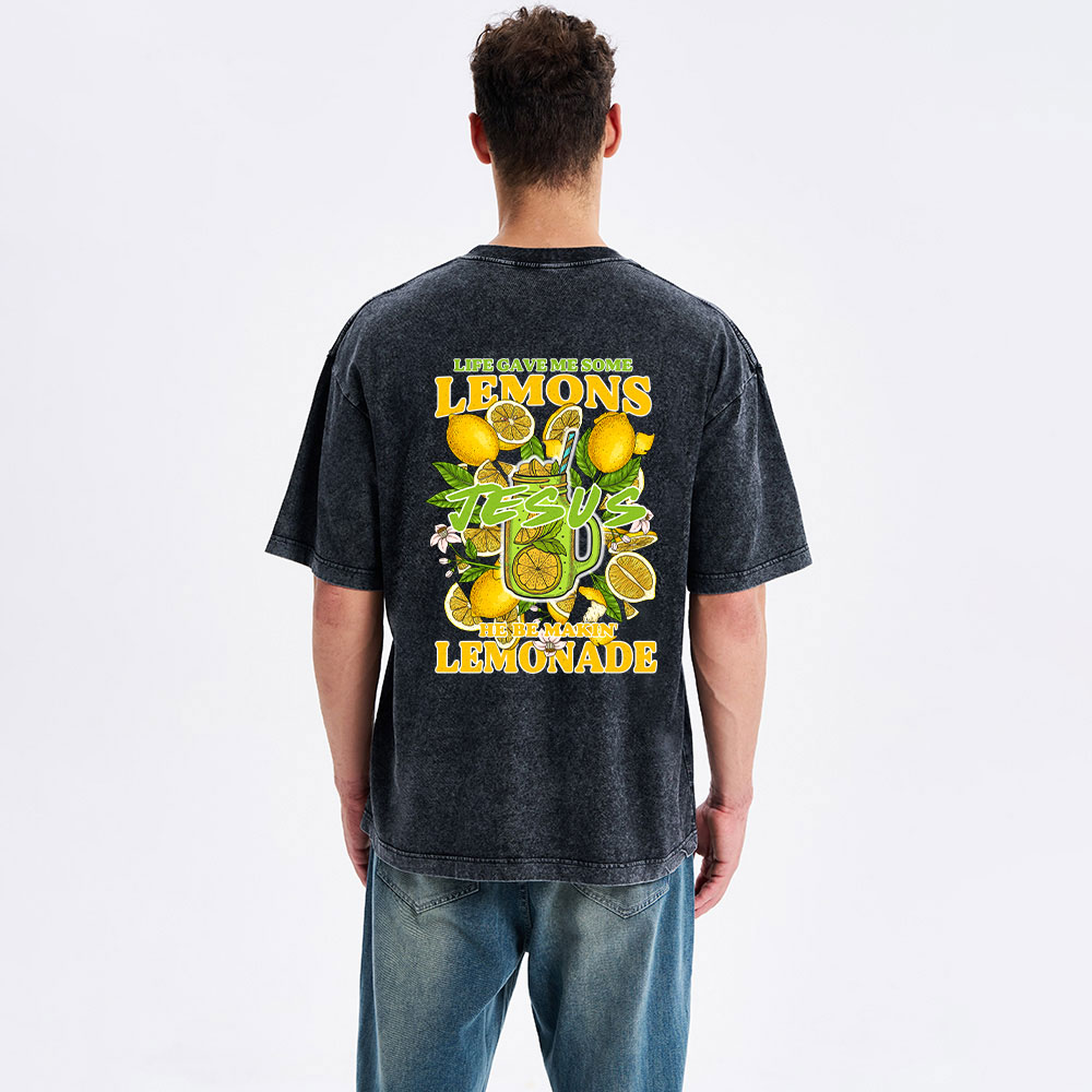 Life Gave Me Some Lemons Christian Washed T-Shirt