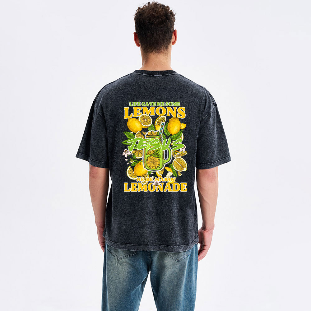Life Gave Me Some Lemons Christian Washed T-Shirt