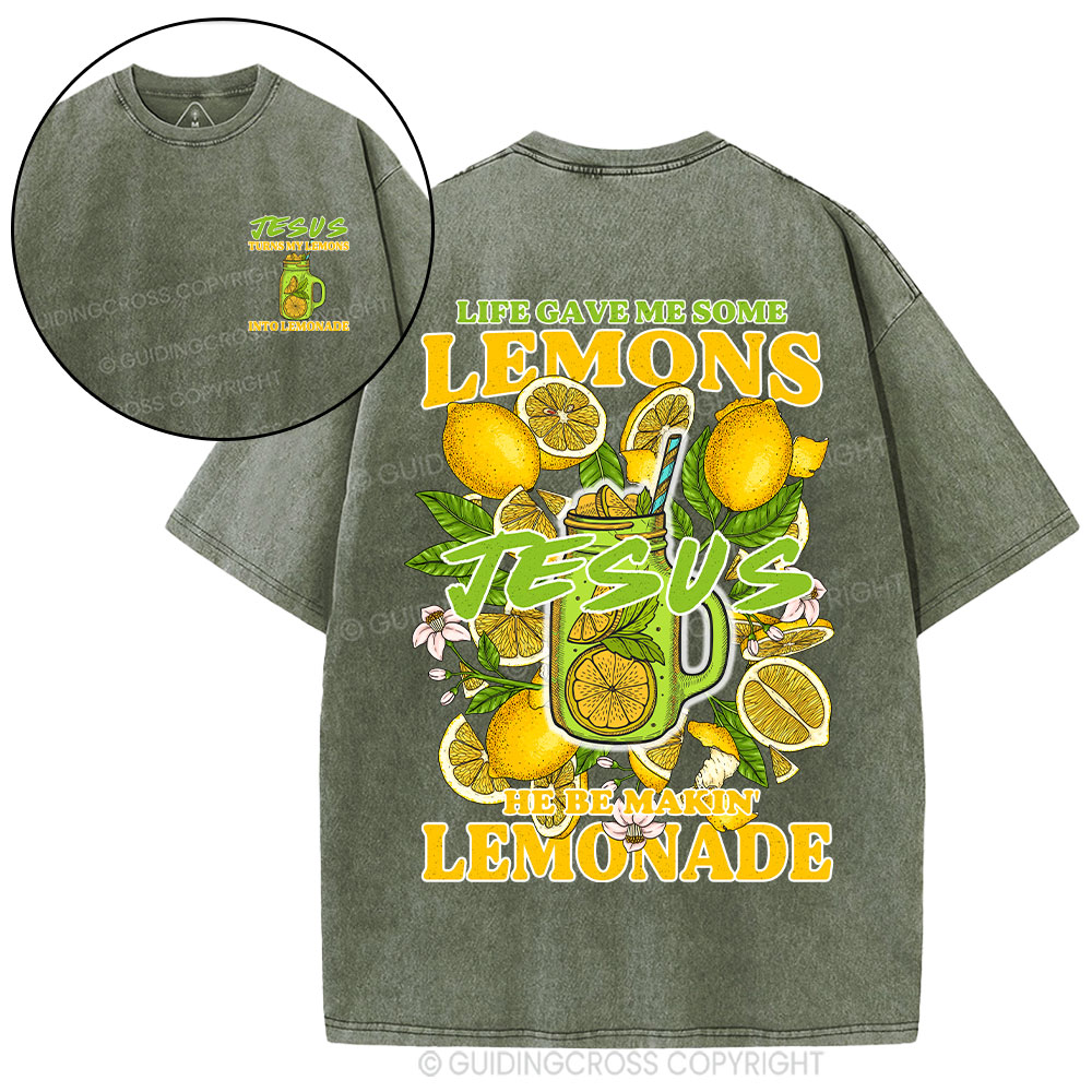 Life Gave Me Some Lemons Christian Washed T-Shirt