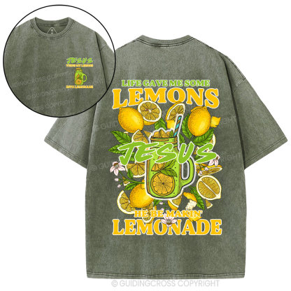 Life Gave Me Some Lemons Christian Washed T-Shirt