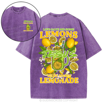 Life Gave Me Some Lemons Christian Washed T-Shirt