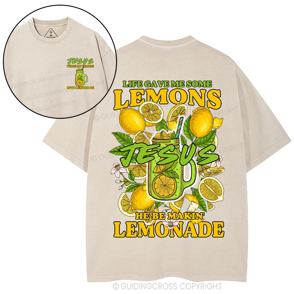 Life Gave Me Some Lemons Christian Washed T-Shirt