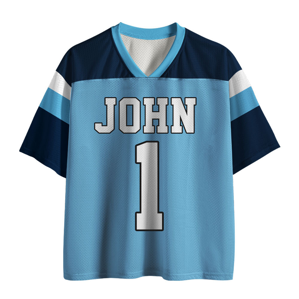 Life Light And Love Christian White Mesh Jersey