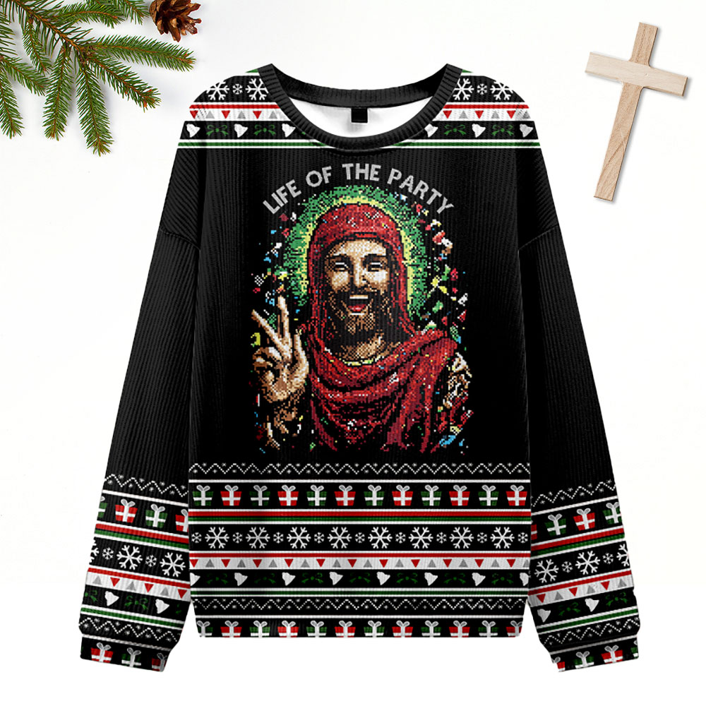 Life Of The Party Christian Ugly Christmas Sweatshirt