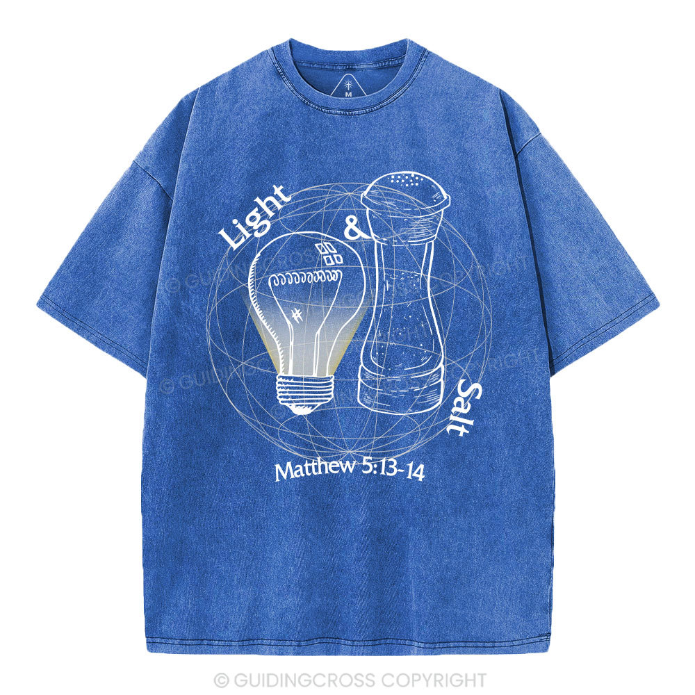 Light And Salt Christian Washed T-Shirt