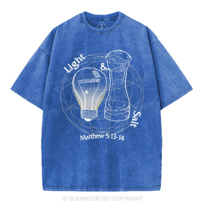 Light And Salt Christian Washed T-Shirt