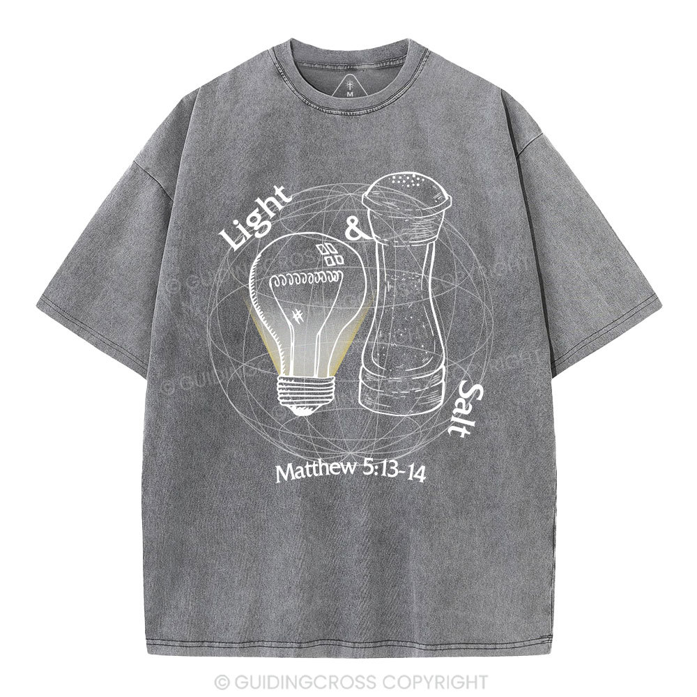 Light And Salt Christian Washed T-Shirt