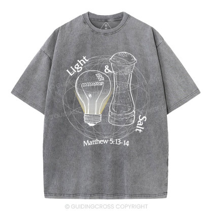 Light And Salt Christian Washed T-Shirt