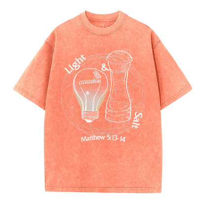Light And Salt Christian Washed T-Shirt