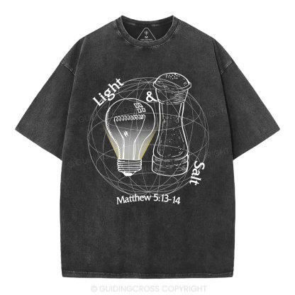 Light And Salt Christian Washed T-Shirt