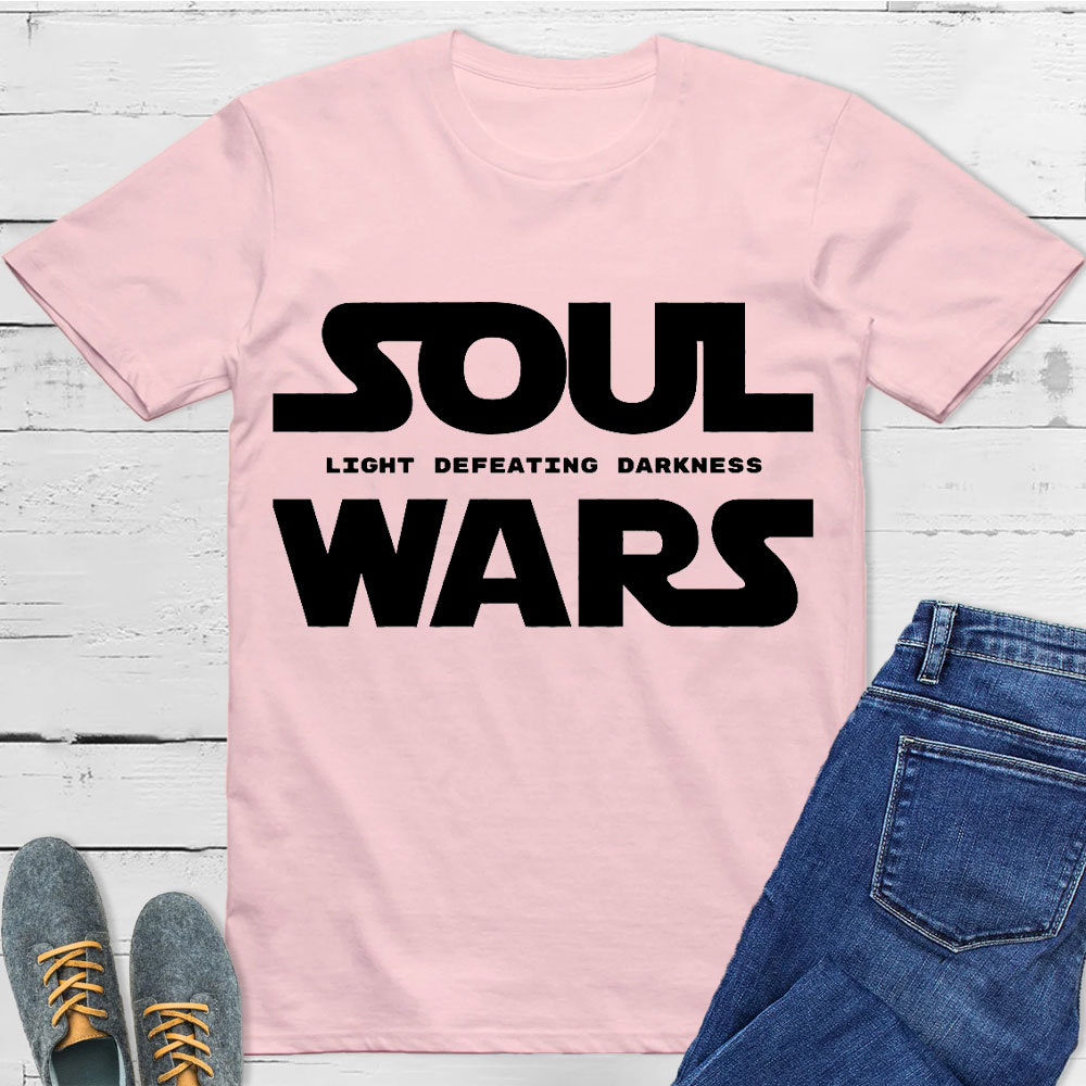 Light Defeating Darkness Christian T-Shirt