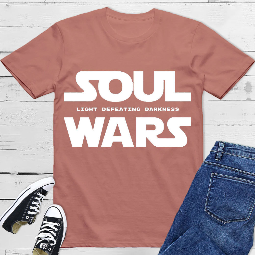 Light Defeating Darkness Christian T-Shirt