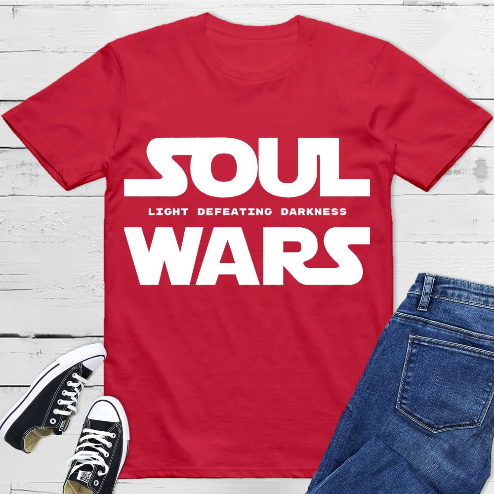 Light Defeating Darkness Christian T-Shirt