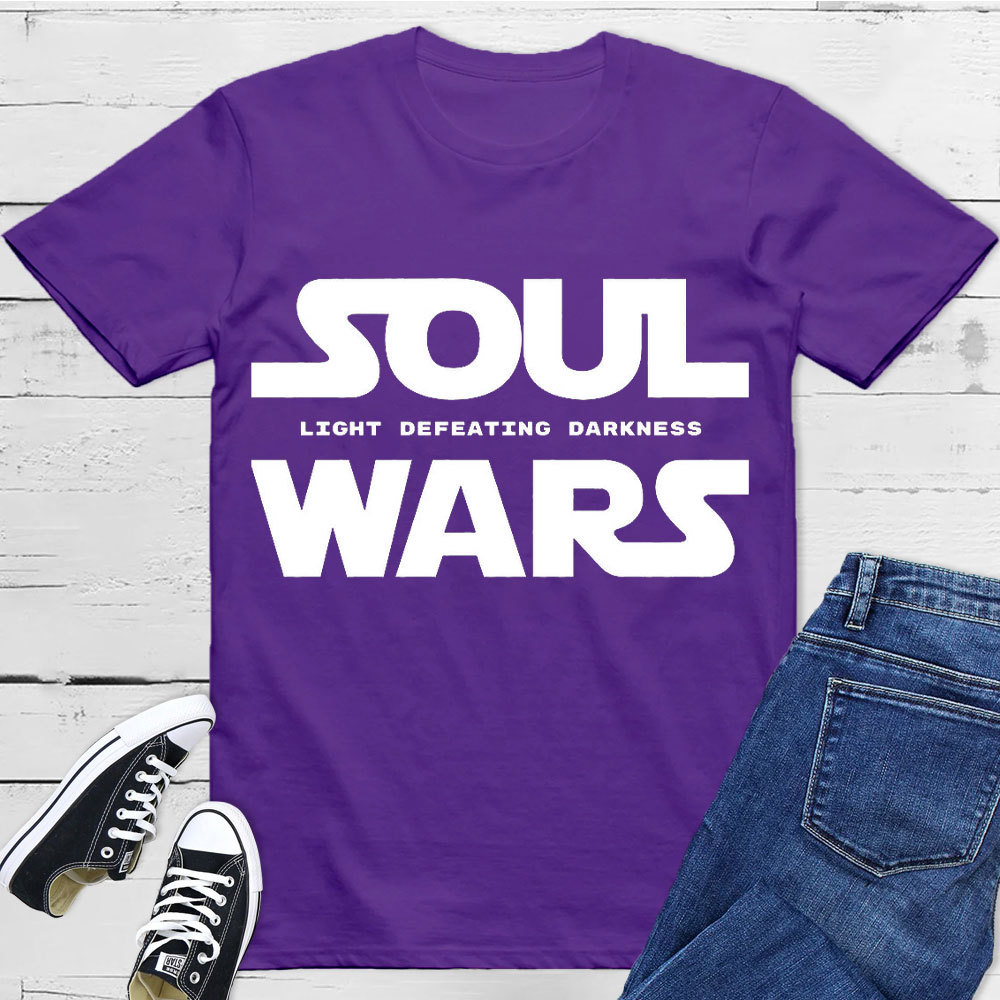 Light Defeating Darkness Christian T-Shirt