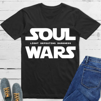 Light Defeating Darkness Christian T-Shirt