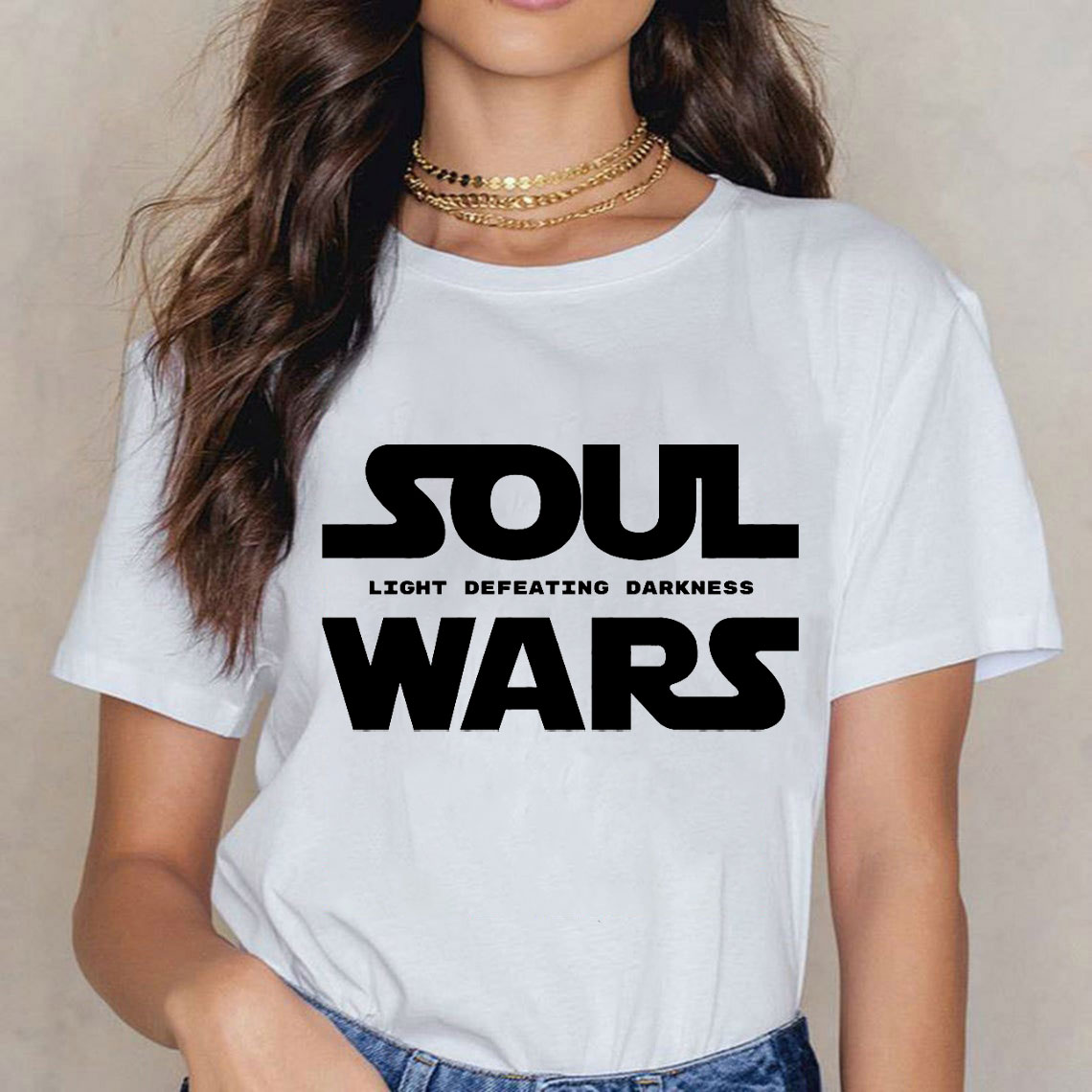 Light Defeating Darkness Christian T-Shirt