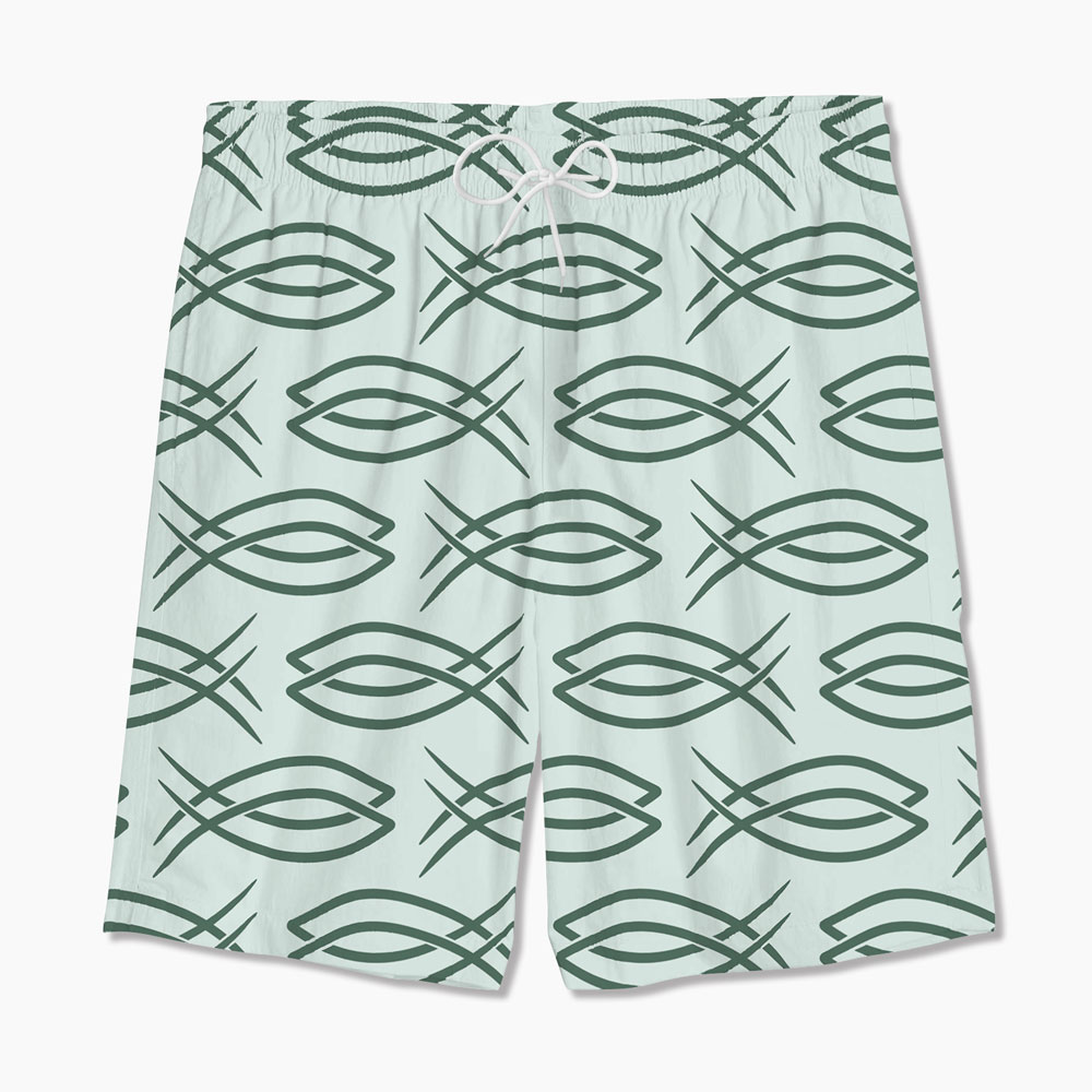 Light Green Fish Christian Hawaiian Shirt