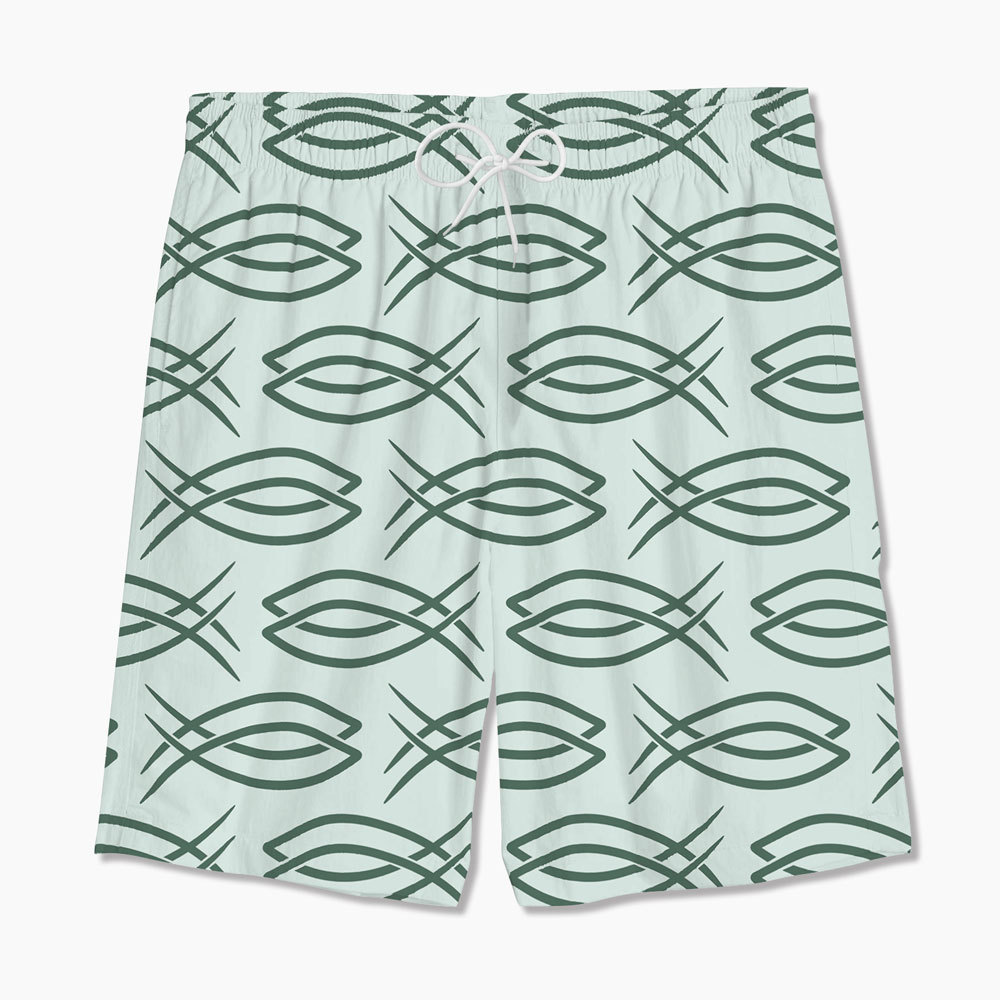 Light Green Fish Christian Hawaiian Shirt