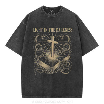 Light In The Darkness Christian Washed T-Shirt