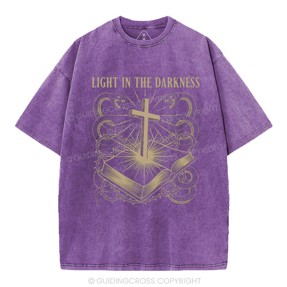 Light In The Darkness Christian Washed T-Shirt