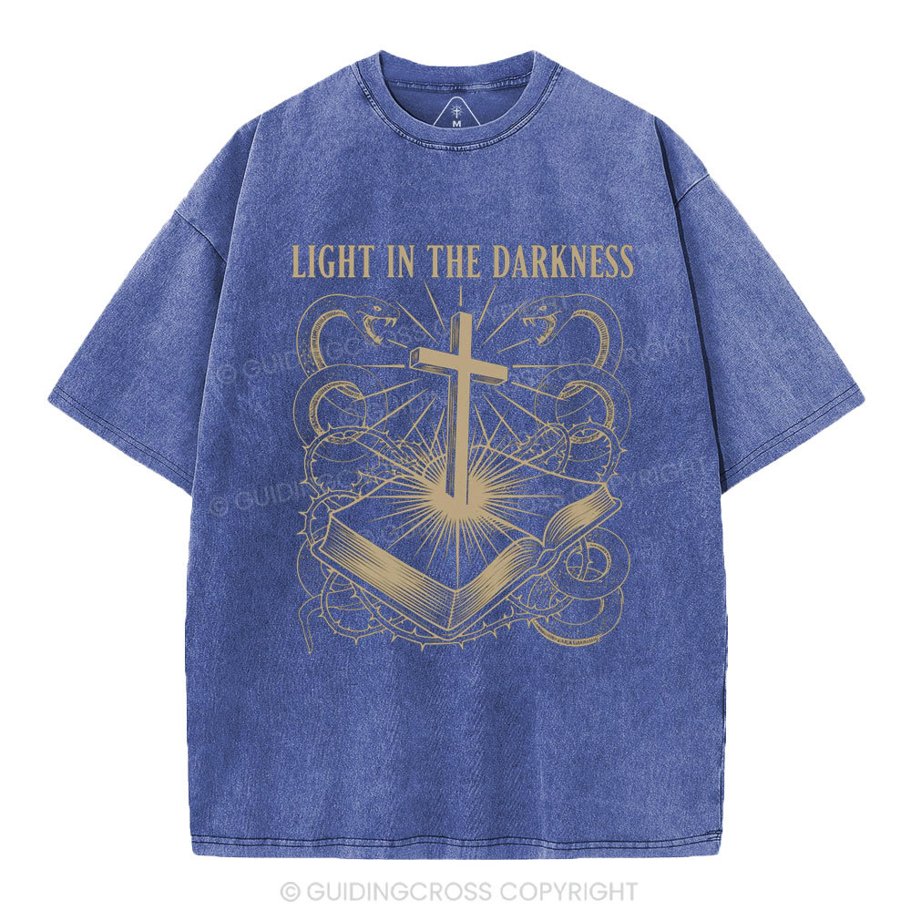 Light In The Darkness Christian Washed T-Shirt