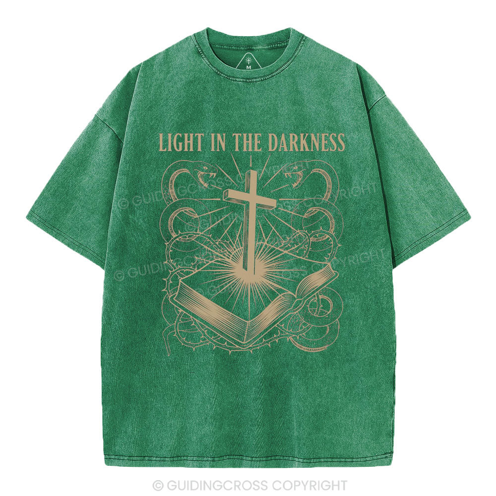 Light In The Darkness Christian Washed T-Shirt