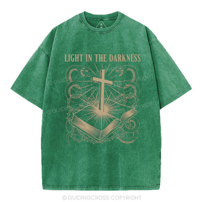 Light In The Darkness Christian Washed T-Shirt
