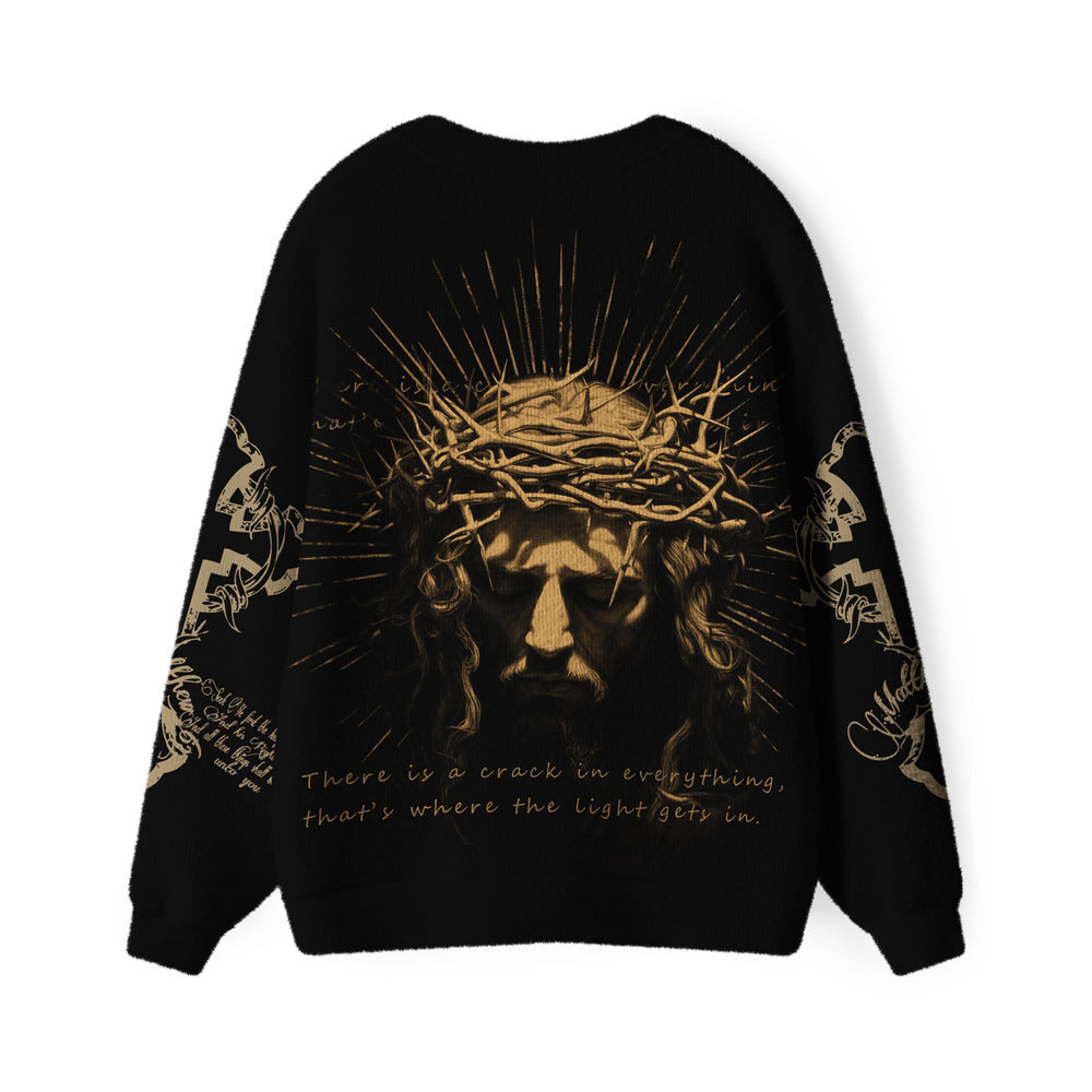 Light In The Darkness Furry Christian Lightweight Cardigan