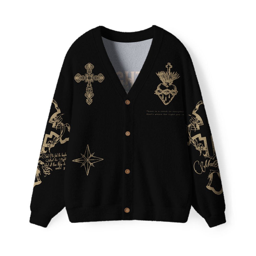 Light In The Darkness Furry Christian Lightweight Cardigan