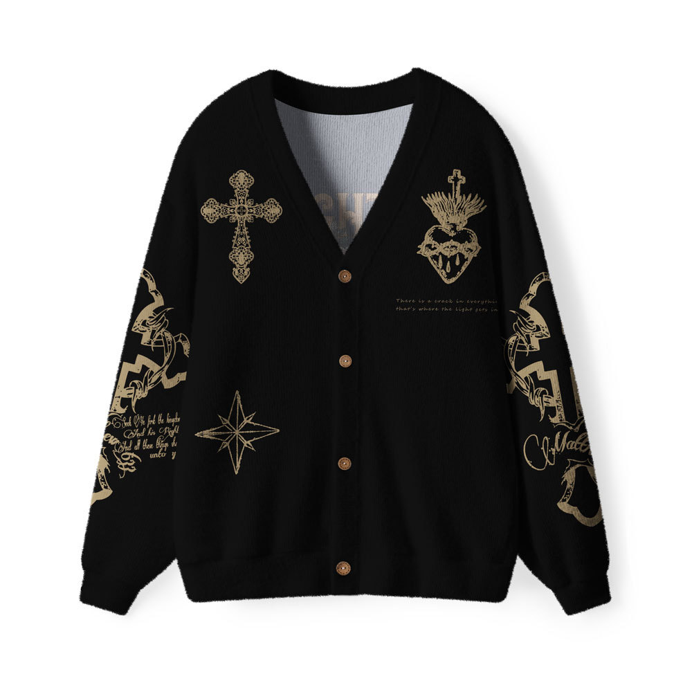 Light In The Darkness Furry Christian Lightweight Cardigan