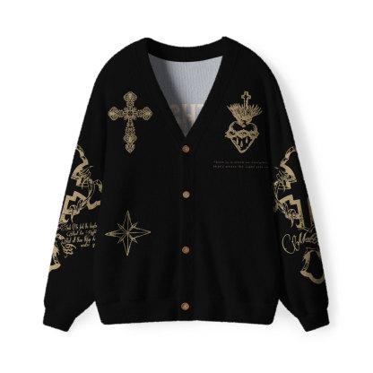 Light In The Darkness Furry Christian Lightweight Cardigan