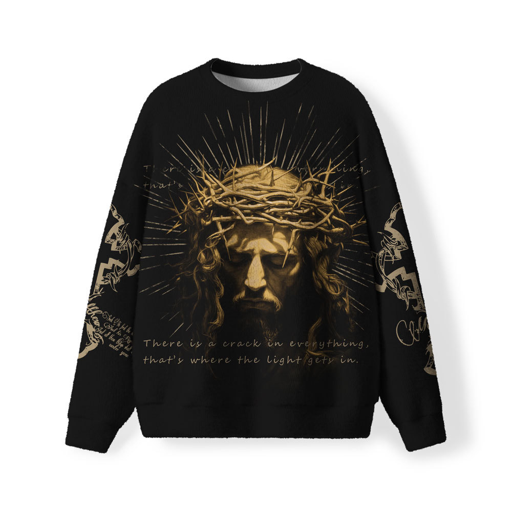 Light In The Darkness Furry Christian Lightweight Sweater
