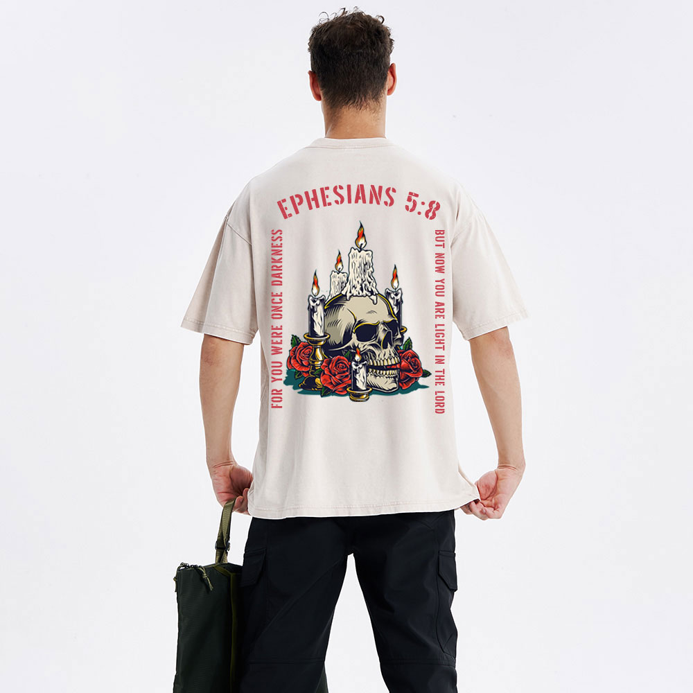 Light In The Lord Christian Washed T-Shirt