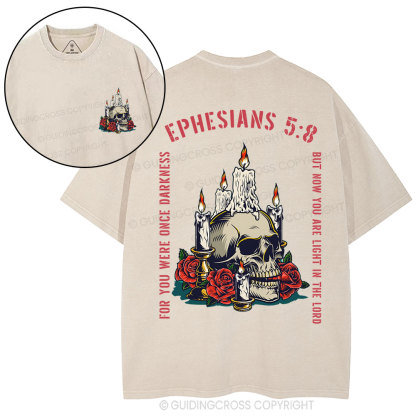 Light In The Lord Christian Washed T-Shirt