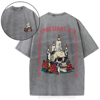 Light In The Lord Christian Washed T-Shirt