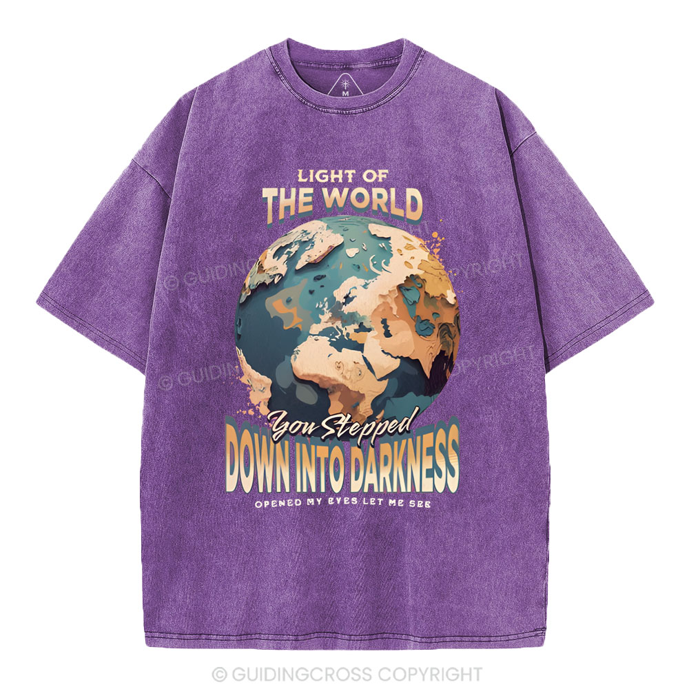 Light Of The World Christian Washed T-Shirt