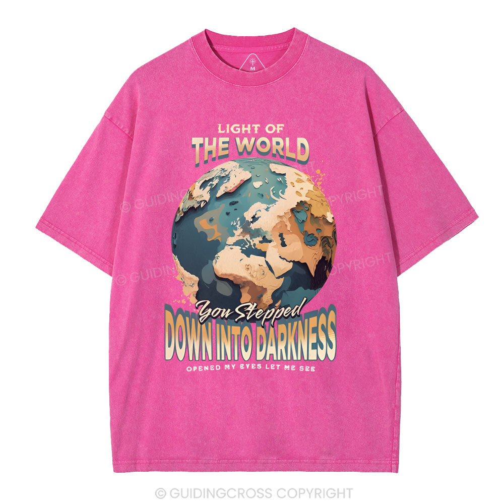 Light Of The World Christian Washed T-Shirt