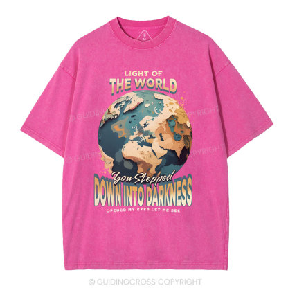 Light Of The World Christian Washed T-Shirt