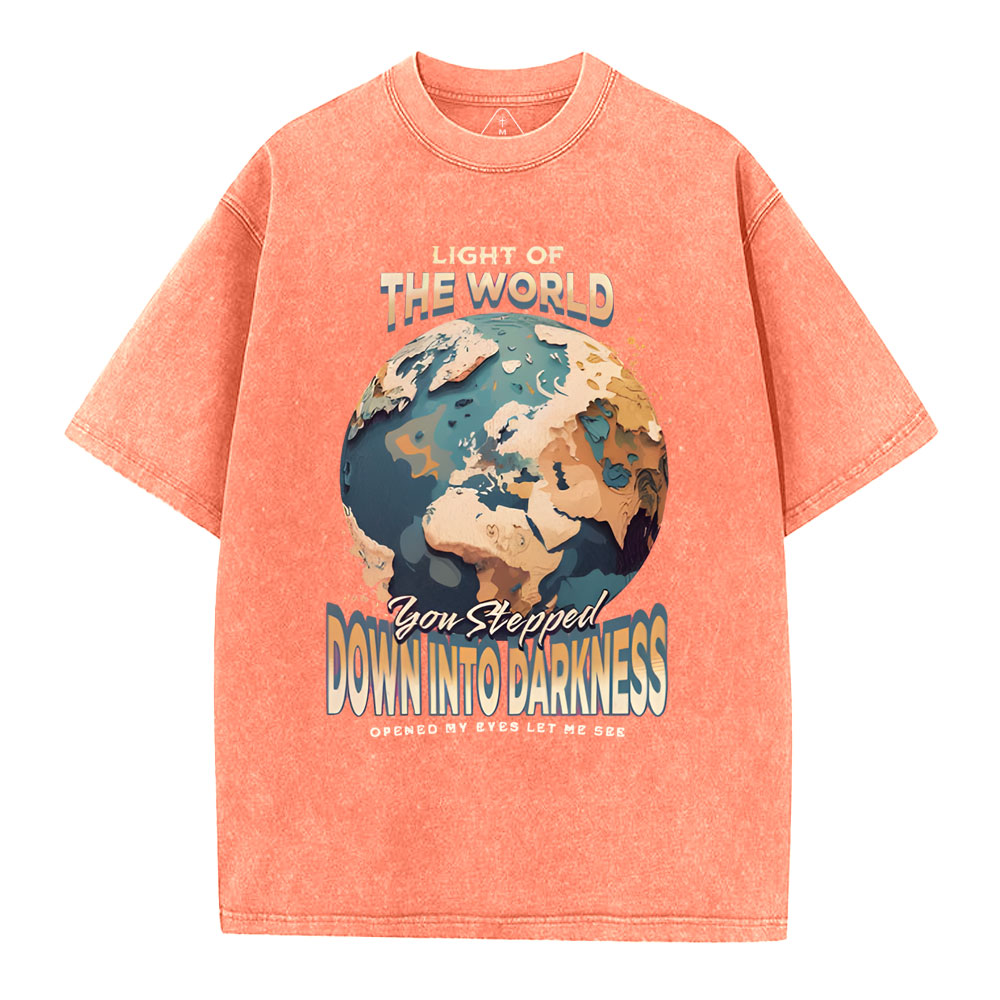 Light Of The World Christian Washed T-Shirt