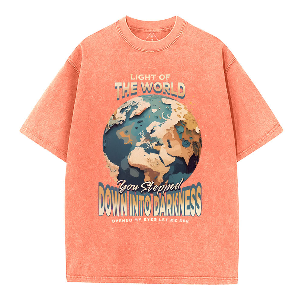 Light Of The World Christian Washed T-Shirt