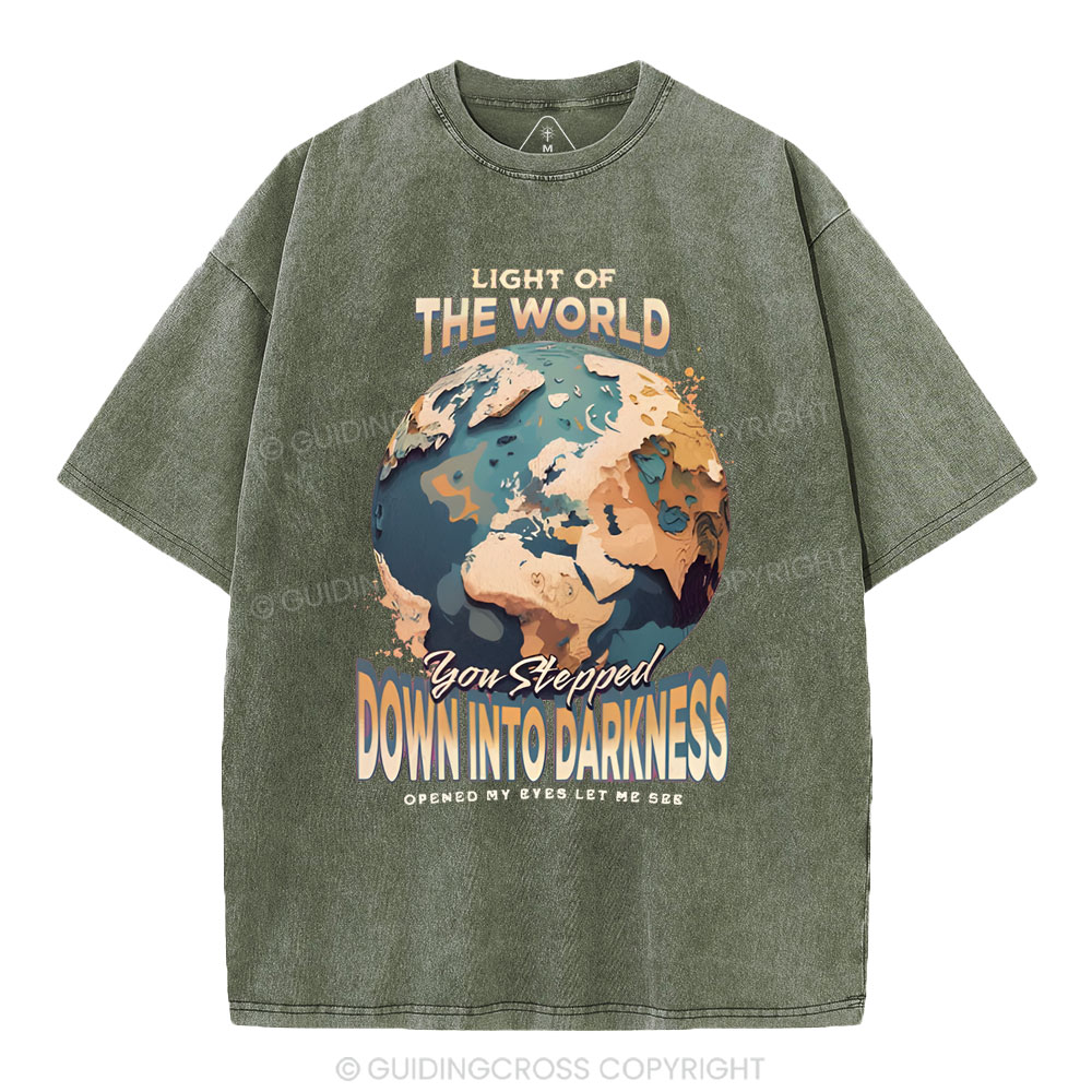 Light Of The World Christian Washed T-Shirt