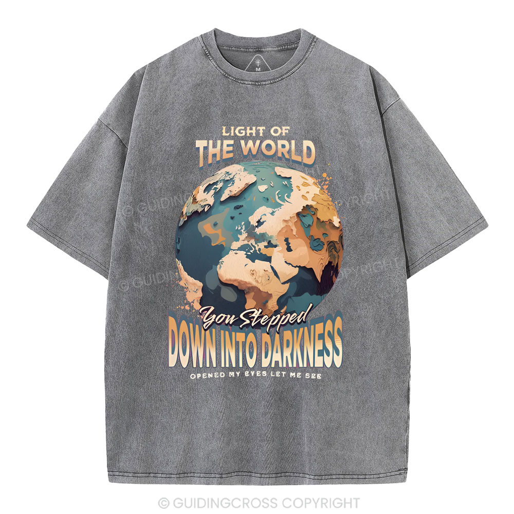 Light Of The World Christian Washed T-Shirt