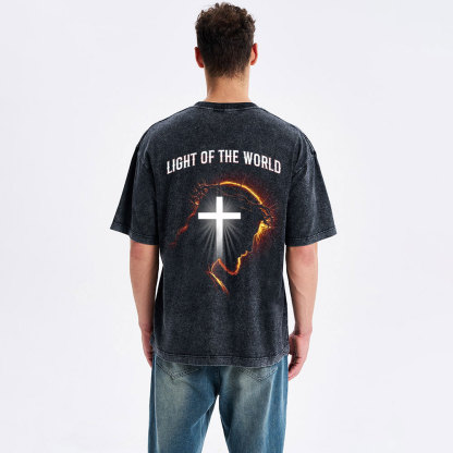 Light Of The World Christian Washed T-Shirt