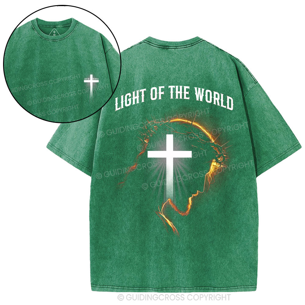 Light Of The World Christian Washed T-Shirt