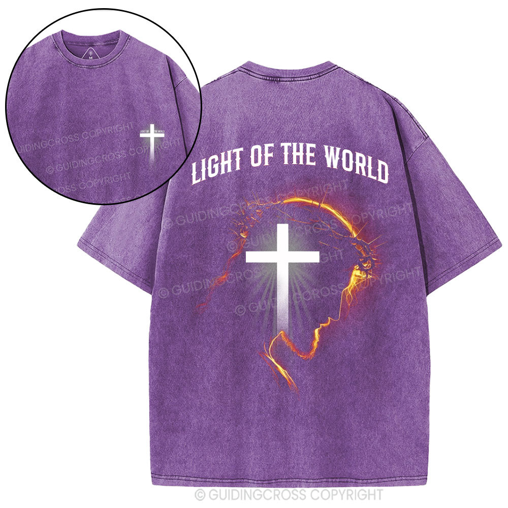 Light Of The World Christian Washed T-Shirt