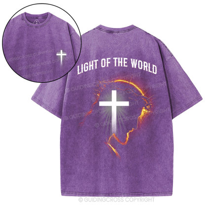 Light Of The World Christian Washed T-Shirt