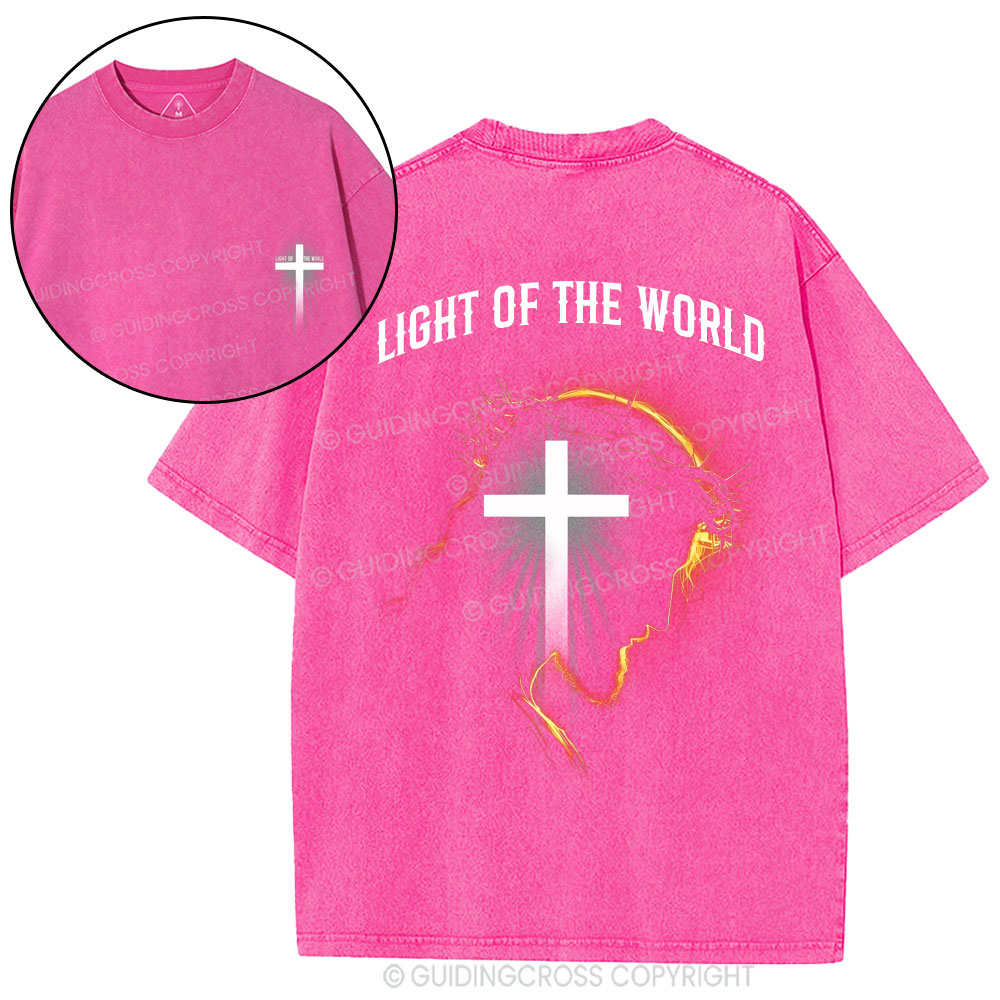 Light Of The World Christian Washed T-Shirt