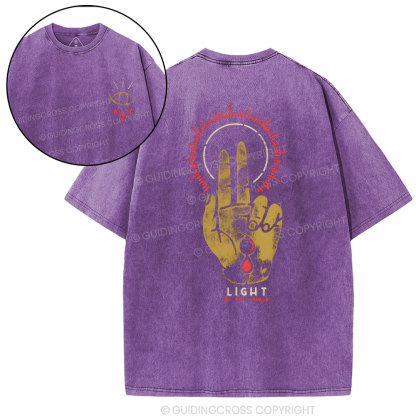 Light Of The World Christian Washed T-Shirt